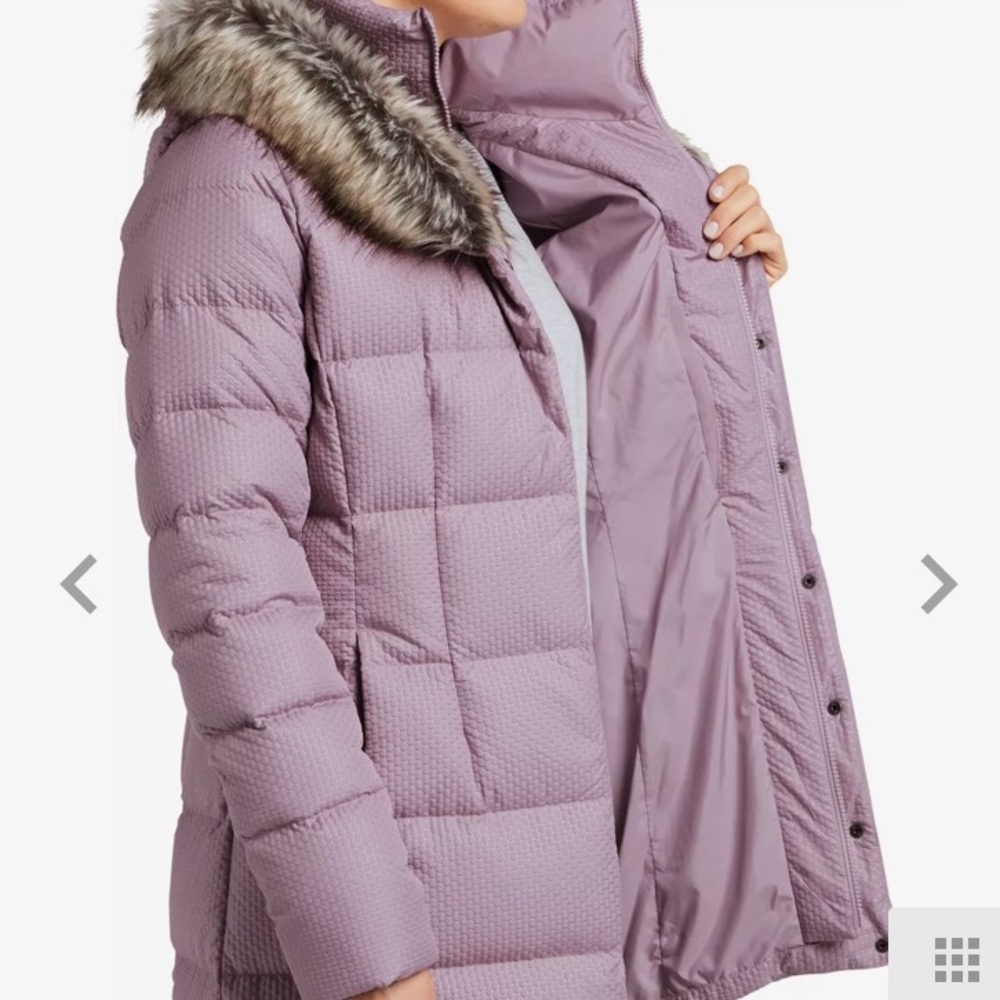 NEW THE NORTH FACE DEALIO LAVENDER PARKINA DOWN PUFFER JACKET MEDIUM